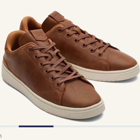 Toms Other - TOMS Tan Leather TRVL Lite Lace Shoes Sz 10.5